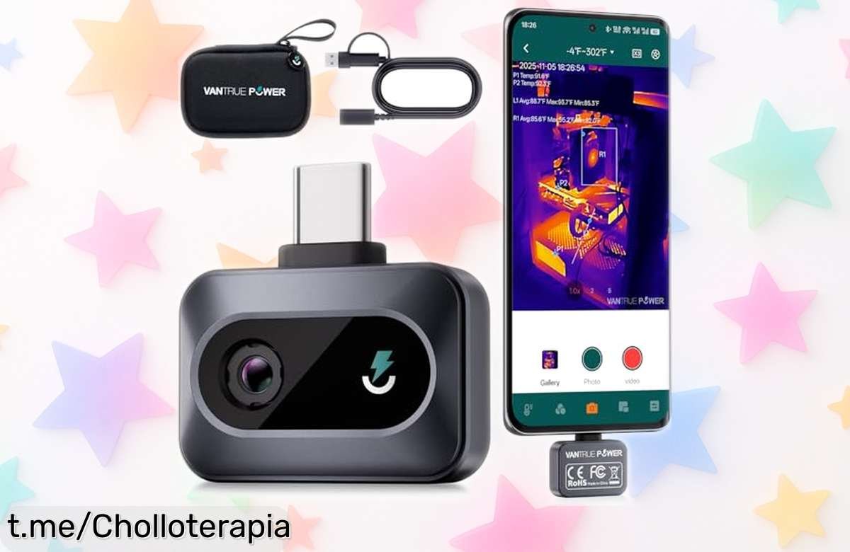 Increíble cámara térmica profesional Vantrue Power TS1 para Android, ¡precios bajos que no volverás a ver! Captura detalles y mide temperaturas como un experto. ¡No dejes pasar esta oportunidad única!