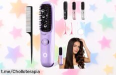 Increíble cepillo alisador y rizador inalámbrico: ¡aprovéchalo ahora a un precio increíble y consigue el look que siempre soñaste en minutos!