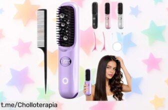Increíble cepillo alisador y rizador inalámbrico: ¡aprovéchalo ahora a un precio increíble y consigue el look que siempre soñaste en minutos!