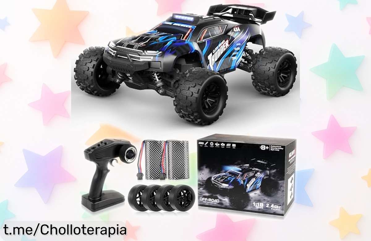 Increíble coche teledirigido todoterreno JOYTREKY 1:18 con doble batería para disfrutar al máximo tus carreras, ¡aprovecha este descuentazo antes de que se acabe!