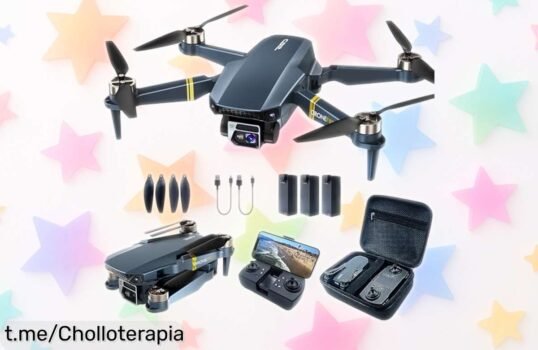 Increíble drone con cámara 4K HD y 3 baterías, vuelo de más de una hora; captura tu mundo como un pro y no te pierdas este ofertón imperdible que volará pronto.