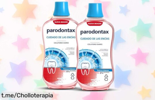 Increíble enjuague bucal Parodontax pack 2x500 ml que cuida tus encías y combate la placa, ¡esta oferta extraordinaria no se repite! Asegura tu frescura y salud dental ahora mismo.