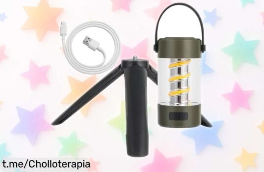 Increíble farol recargable con altavoz que ilumina a raudales, perfecto para tus aventuras al aire libre. ¡Hazte con este chollazo antes de que se agote!