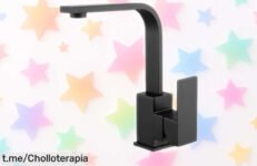 Increíble grifo de cocina iVIGA en acero inoxidable negro mate a un precio loco: controla la temperatura y caudal fácilmente y dale un toque elegante a tu casa hoy mismo.