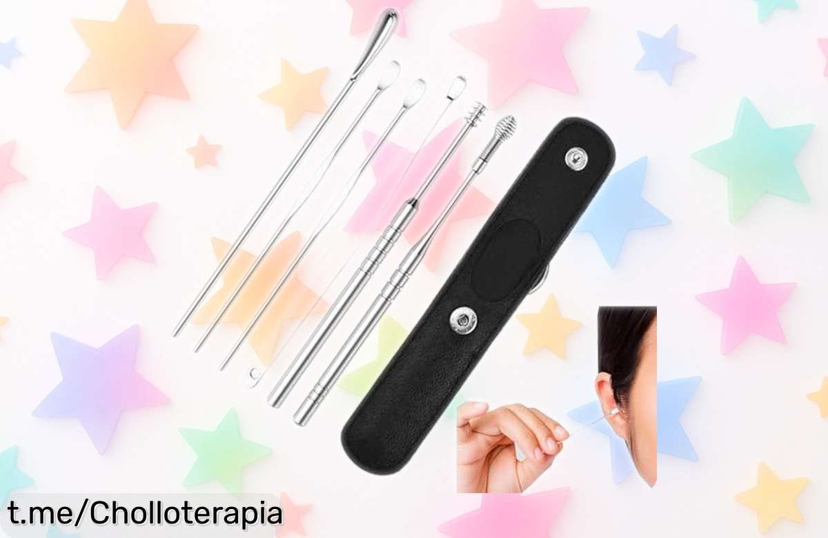 Increíble juego de herramientas para limpiar los oídos con puntas seguras y funda resistente, ¡el super chollo que toda la familia necesita ahora mismo!