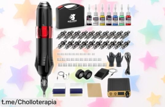 Increíble máquina de tatuaje profesional Solong Tattoo con motor potente y un kit completo, ahora a precio reducido que no te puedes perder; ¡comienza tu aventura artística ya!