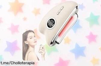 Increíble masajeador facial EMS Gua Sha con calor y luz, ¡un chollo que hará brillar tu piel sin arrugas! No dejes pasar esta oportunidad para verte aún más radiante.