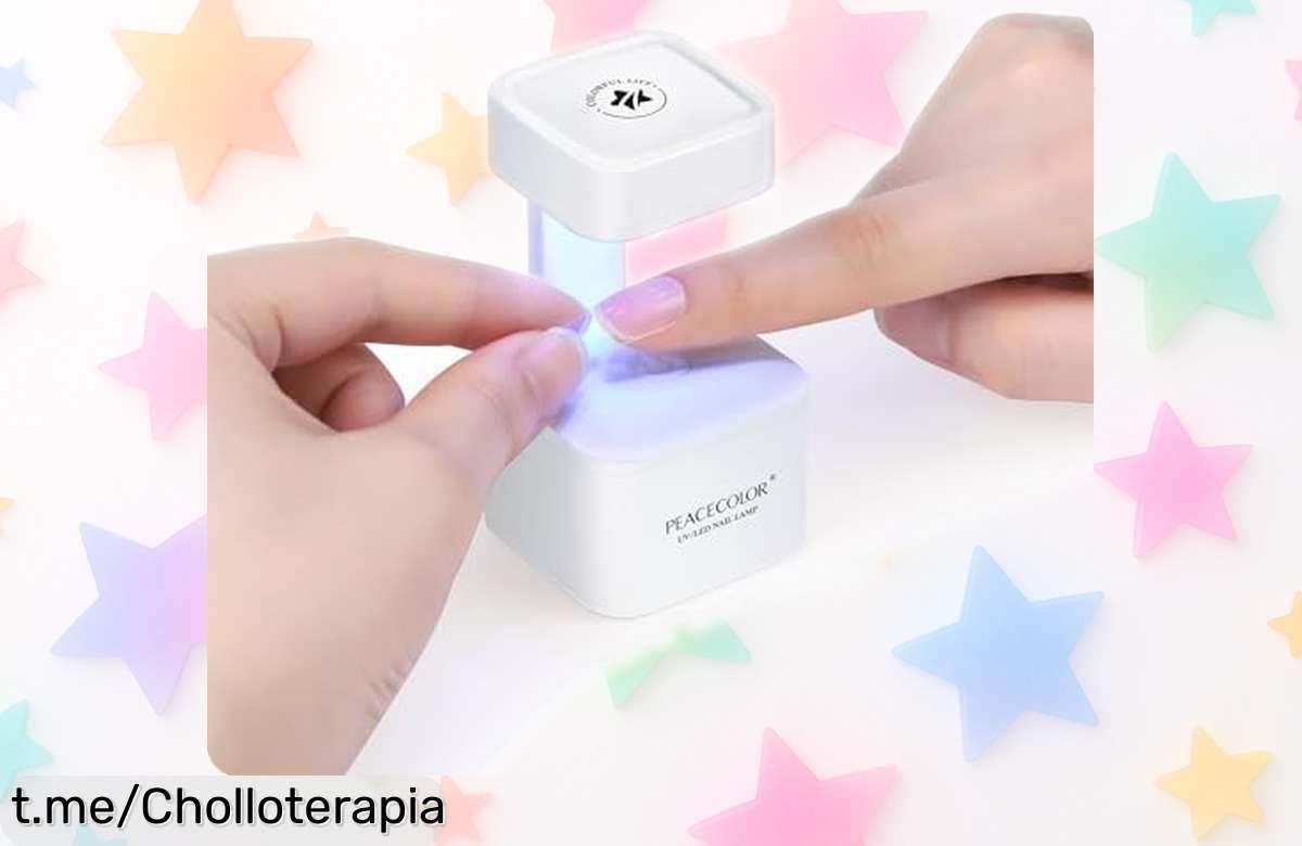 Increíble mini lámpara UV/LED portátil PEACECOLOR para secar tus uñas en un abrir y cerrar de ojos, ¡a un precio que te dejará boquiabierto!