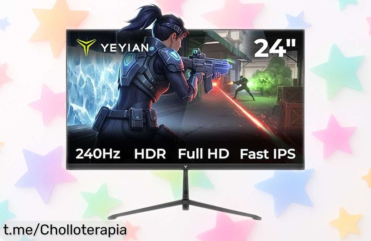 Increíble monitor gaming YEYIAN Elysium FHD 24 con pantalla ultrarrápida de 240 Hz; ¡acertarás en cada partida al mejor precio loco del mercado!