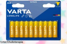 Increíble pack de 10 pilas AA Varta Longlife Power que duran hasta 10 años: ¡un ofertón que no puedes dejar pasar si quieres energía para tus juguetes!