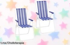 Increíble pack de 2 sillas plegables LOLAhome para playa y camping, ahora a precio rebajado; un chollo perfecto que te dará momentos inolvidables al aire libre.