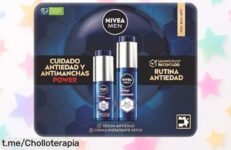 Increíble pack de NIVEA MEN con crema hidratante SPF30 y sérum antimanchas a un precio loco, ¡tu piel será más joven en solo un mes! No te lo pierdas.