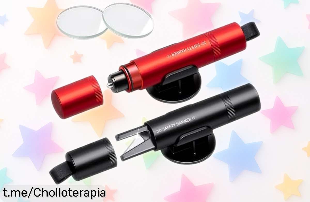 Increíble pack de rompe cristales y cortacinturones SUBRINGE, ahora más barato que nunca; ¡asegura tu salida rápida en emergencias y siente la tranquilidad al viajar!