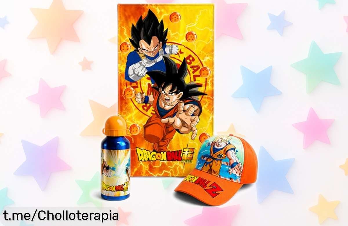 Increíble pack infantil Marukatsu con toalla XXL que seca volando, gorra y botella de los personajes más cañeros; ¡no dejes pasar este ofertón ideal para peques aventureros!