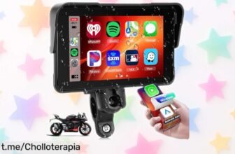 Increíble pantalla portátil Rimoody para moto: CarPlay inalámbrico, control de presión y más a un precio loco. ¡No te quedes sin disfrutarlo en cada viaje!