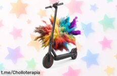 Increíble patinete eléctrico plegable de 350W, autonomía hasta 30 km y doble frenado por un precio que está regalado: ¡no te lo pierdas!