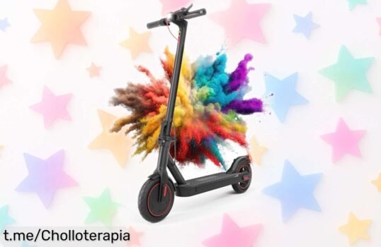 Increíble patinete eléctrico plegable de 350W, autonomía hasta 30 km y doble frenado por un precio que está regalado: ¡no te lo pierdas!