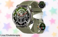 Increíble reloj inteligente Baolubao para hombre con brújula y más de 120 modos deportivos, ¡rebajado a un precio locura! Mantente activo mientras te cuida todo el día.