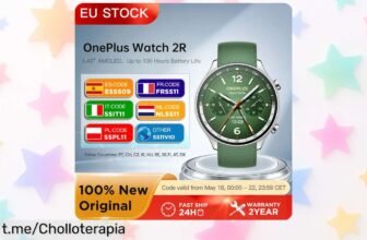 Increíble reloj inteligente OnePlus Watch 2R con pantalla AMOLED y GPS a precio de risa: ¡controla tu vida sin complicaciones! No te lo pierdas, la oferta es única.