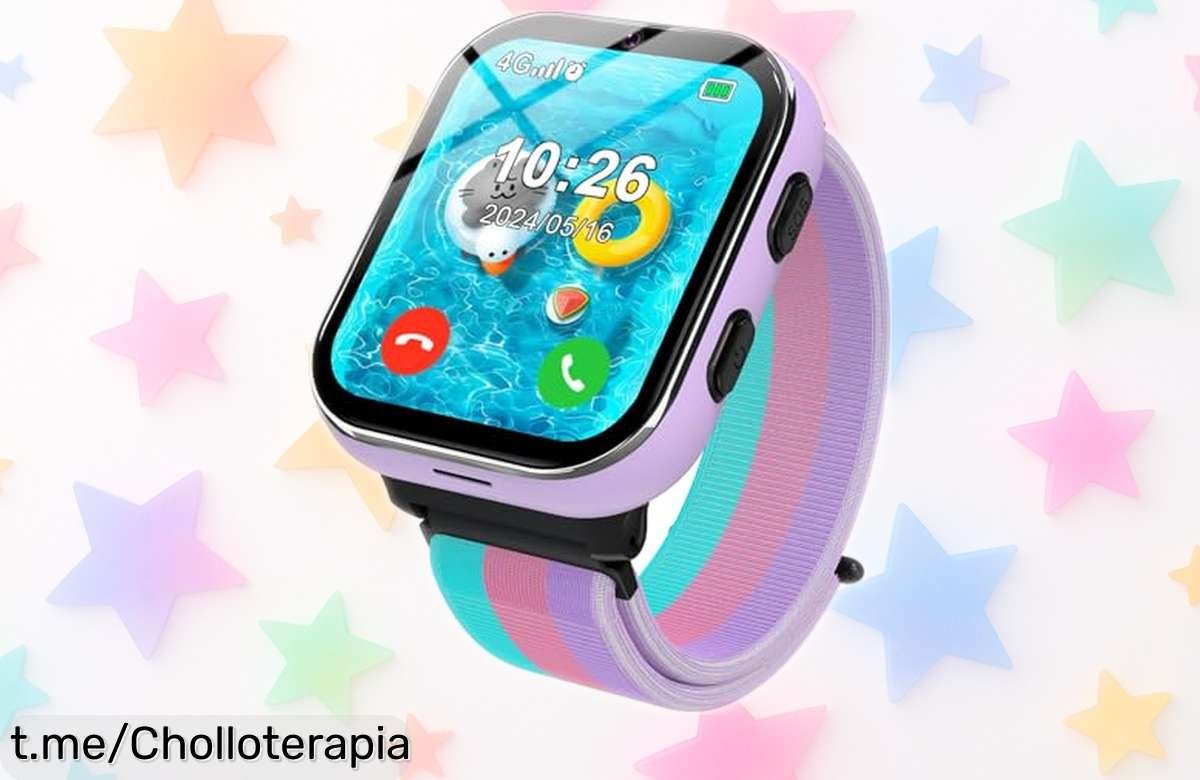 Increíble reloj inteligente para niños PTHTECHUS con 4G, ¡llamadas y juegos a un precio deslumbrante! No dejes pasar este chollazo que hará felices a los peques.