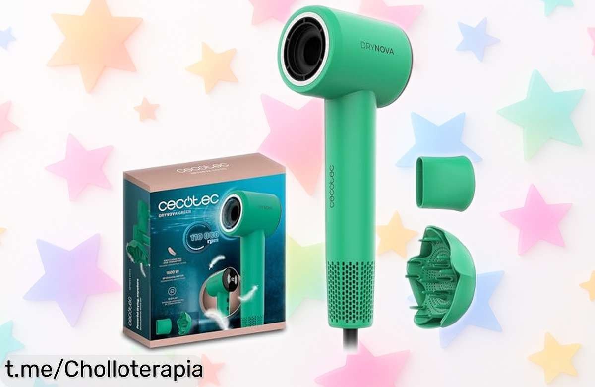 Increíble secador de pelo Cecotec DryNova Green Leaf con potencia máxima y cero frizz, un chollo que hará brillar tu melena ¿qué esperas para tenerlo?