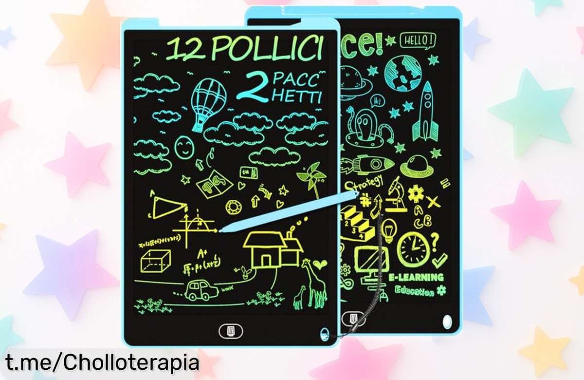 Increíble tablet de escritura LCD para peques, pack de 2 a precio rebajado que no te vas a creer, ¡diversión segura y sin cansar la vista!