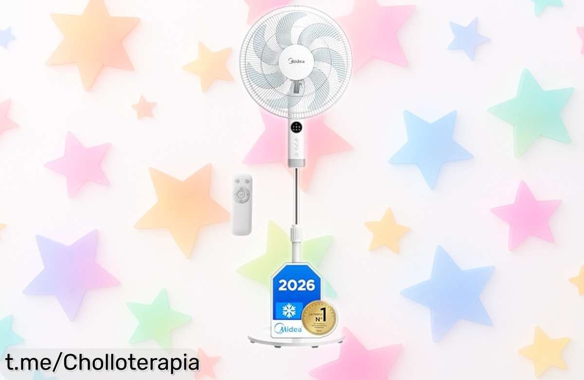 Increíble ventilador de pie Midea silencioso con mando a distancia y temporizador, ¡siente la brisa fresca a un precio regalado que no volverás a ver!