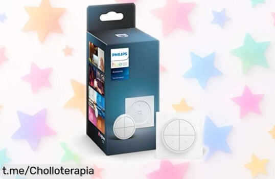 Interruptor giratorio Philips Hue Tap Dial: controla tus luces y escenas sin móvil, ¡súper sencillo! Consigue este gadget a precio regalado y transforma tu casa a tu estilo ya mismo.