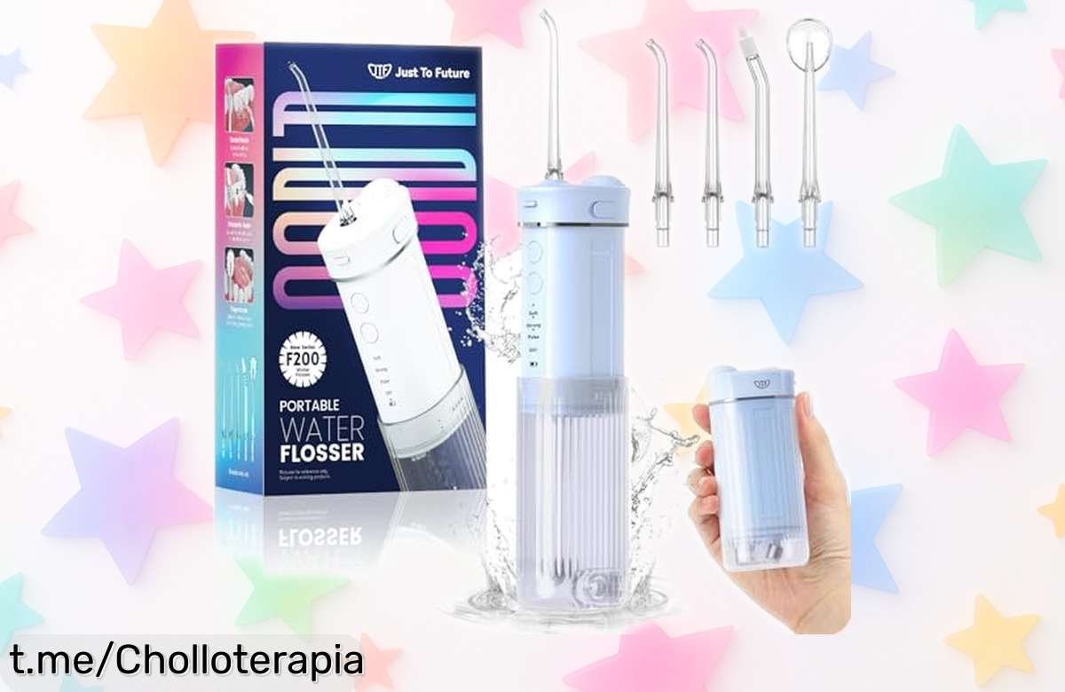 Irrigador bucal portátil JTF Mini: limpieza dental de campeones por un precio que parece mentira, ¡no te quedes sin el tuyo y disfruta sonriendo!
