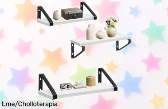 Juego de 3 estantes flotantes VASAGLE que dan un giro espectacular a tu hogar y ahora ¡a un precio regalado! No dejes escapar esta oportunidad única, transforma tu espacio ya.