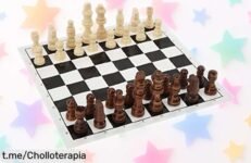 Juego de ajedrez portátil con tablero plegable: ¡rebajado a un precio loco para disfrutar en cada viaje y reunión! No te pierdas esta oferta antes de que se acabe.
