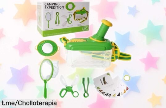 Kit de caza de insectos para niños con lupa 360° y correa ajustable, ¡el chollazo ideal para fomentar la curiosidad y explorar la naturaleza al mejor precio!