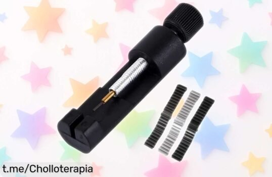 Kit empujador para correas de reloj con repuestos incluidos, ¡rebajado a un precio loco! Devuélvele el brillo a tu reloj en minutos y sin complicaciones, no te quedes sin el tuyo.