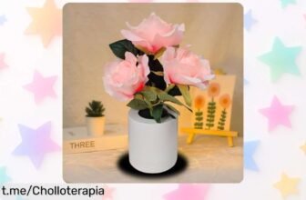 Lámpara LED de flores TAIPOXUN con luz regulable, un super chollo que ilumina tu hogar y conquista a esa mujer especial. ¡No te quedes sin el detalle perfecto!