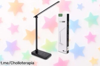 Lámpara de escritorio con cargador inalámbrico y 42 LEDs, un ofertón para iluminar tu espacio sin cables, ¡aprovéchalo antes de que se agote!