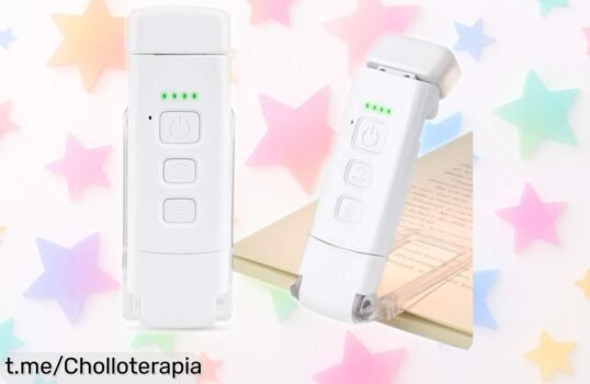 Lámpara de lectura HPLIMEOR portátil y recargable, perfecta para leer a cualquier hora. ¡Precio loco que no podrás dejar escapar! Dale luz a tus noches ya mismo.