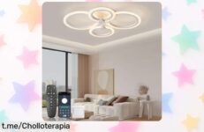 Lámpara de techo LED regulable KSIBNW con mando y app: iluminando tu vida a un precio loco que no podrás dejar pasar. ¡Cómprala ya y dale color a tus días!