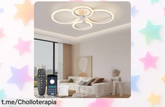 Lámpara de techo LED regulable KSIBNW con mando y app: iluminando tu vida a un precio loco que no podrás dejar pasar. ¡Cómprala ya y dale color a tus días!