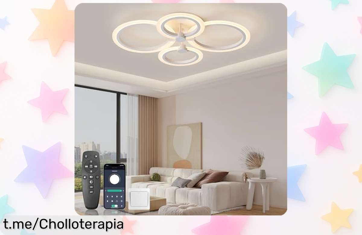 Lámpara de techo LED regulable KSIBNW con mando y app: iluminando tu vida a un precio loco que no podrás dejar pasar. ¡Cómprala ya y dale color a tus días!