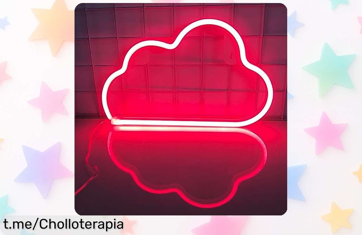 Letrero de neón Cloud con luces LED para tu habitación o fiestas, ¡rebajado a un precio loco que hará brillar tus momentos más especiales!