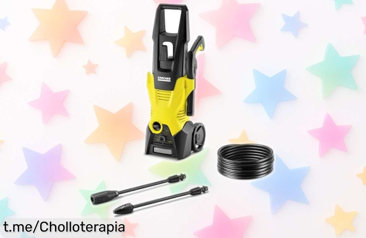 Limpiadora a presión Kärcher K 3 con depósito de detergente, un super chollo que dejará tus bicis y herramientas impecables. ¡No te lo pierdas, dale vida a tu limpieza!