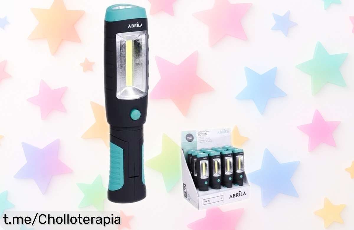 Linterna de trabajo Zarivy con LED y COB, la súper potente que ilumina todo a tu paso: ¡súper chollo para transformar tus tareas en alegría! No te quedes sin ella.