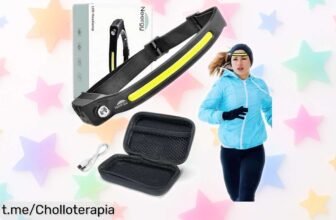 Linterna frontal Neergy ultraligera con luz potente y sensor manos libres, ¡ofertón que ilumina tus aventuras a un precio de ganga! No te quedes sin la tuya.