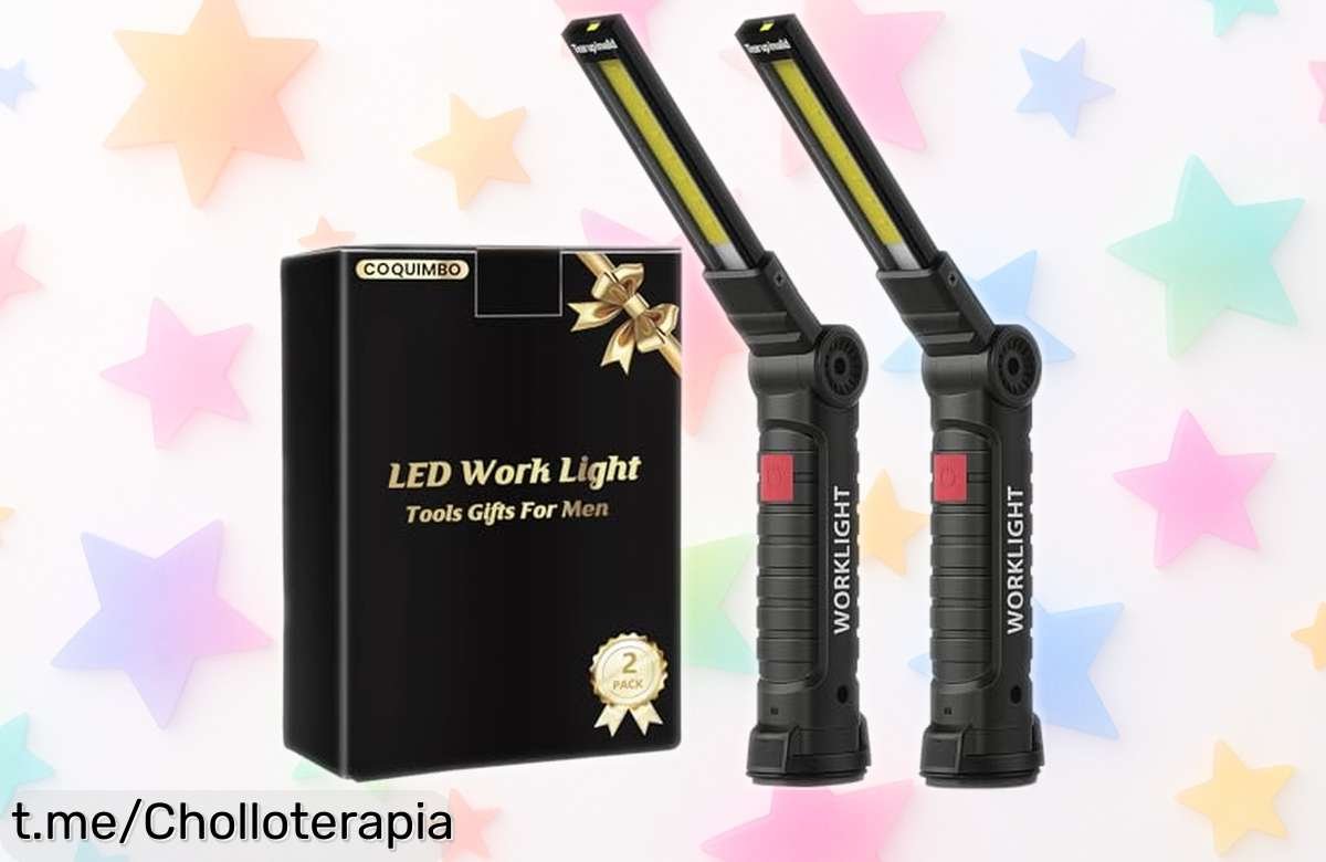 Linternas recargables Coquimbo, pack de 2 con imán y clip que brillan como locura a un precio increíble: ¡no te quedes sin ellas para tus aventuras o emergencias!