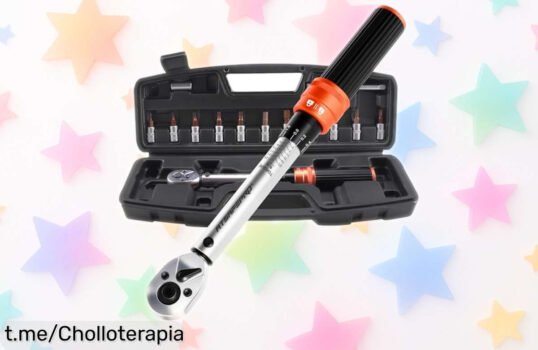 Llave dinamométrica ATsafepro 14 piezas con avisos sonoros y táctiles, un ofertón increíble que hará tus ajustes fáciles y seguros. ¡No te quedes sin ella!