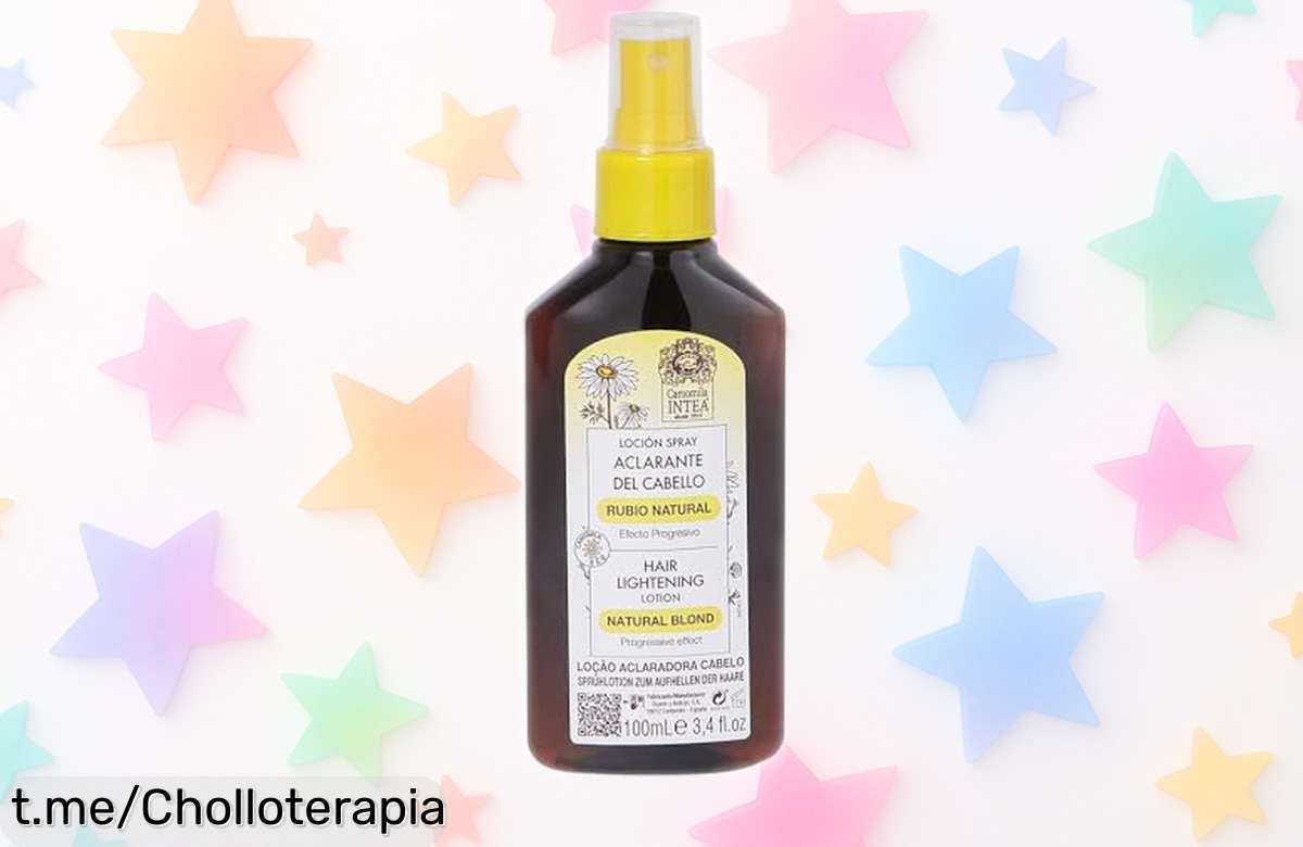 Loción aclaradora de Camomila Intea que levanta hasta 3 tonos y devuelve el rubio natural a tu cabello, ¡aprovecha este precio regalado para brillar ya!
