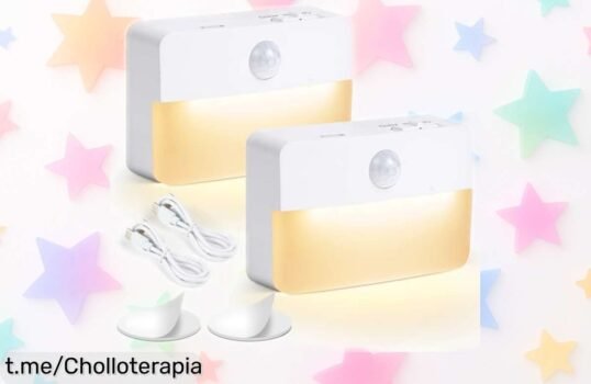 Luces LED con sensor de movimiento HOTUT recargables por USB: ilumina tu hogar sin esfuerzo y aprovecha este chollazo que no puedes dejar pasar. ¡Cómpralas ya y disfruta la comodidad!
