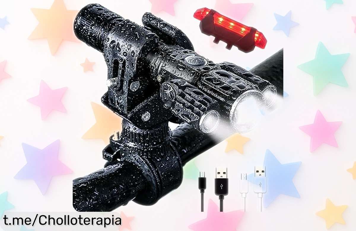 Luces recargables USB DE HILEEFE: potencias de hasta 5000 lúmenes, ¡ofertón para rodar seguro y a toda luz por las noches! No te lo pierdas y ilumina tu aventura ya.