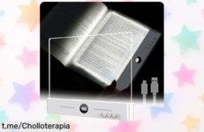 Luz de lectura LED ligera y práctica con tres colores a precio loco, perfecta para leer en la cama sin molestar; ¡aprovéchala antes de que se agote!