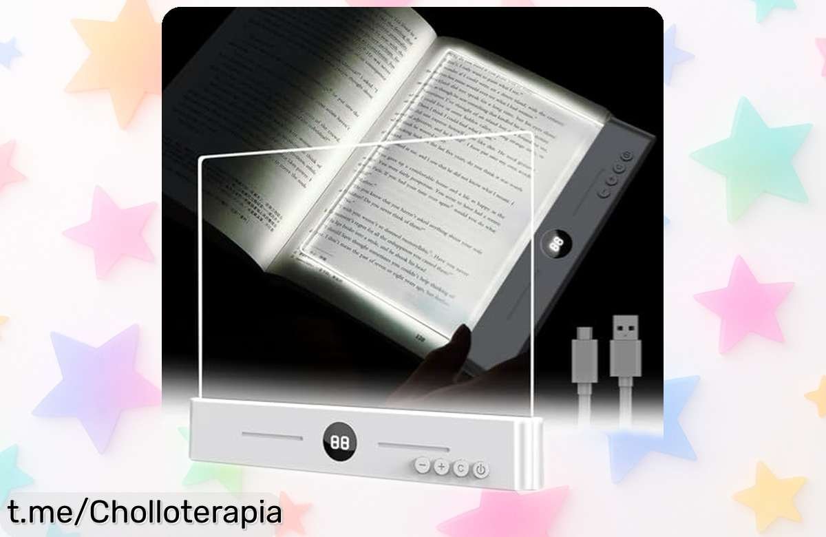 Luz de lectura LED ligera y práctica con tres colores a precio loco, perfecta para leer en la cama sin molestar; ¡aprovéchala antes de que se agote!